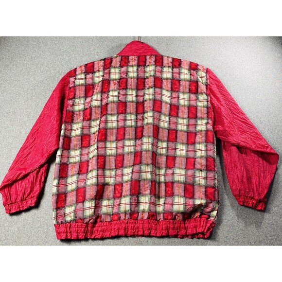 VTG 90s GREAT GEAR CLOTHING Nylon PINK Jacket Windbreaker Women's Medium - Picture 3 of 3